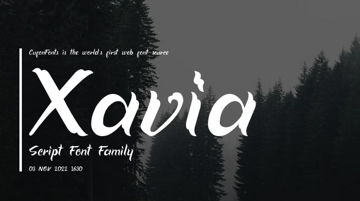 Xavia Script Font