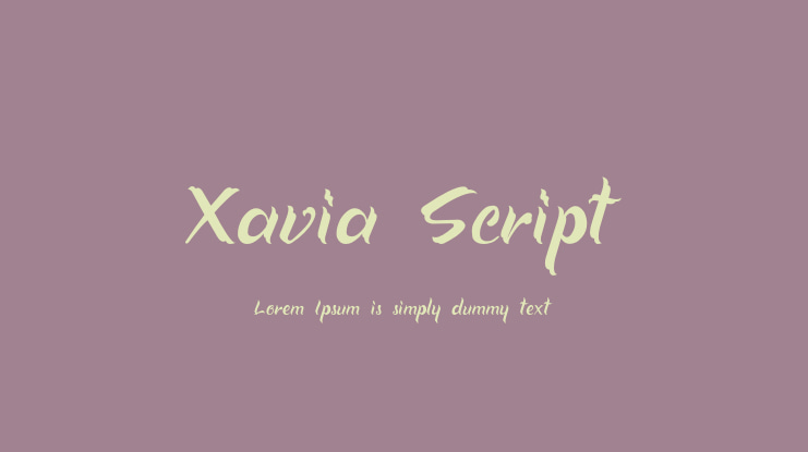 Xavia Script Font