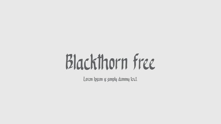 Blackthorn Free Font