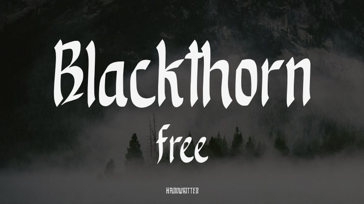 Blackthorn Free Font