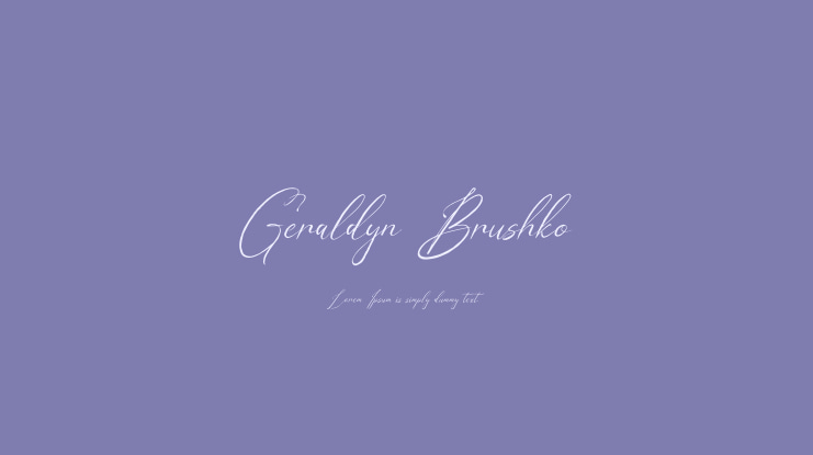 Geraldyn Brushko Font