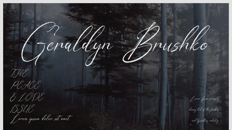 Geraldyn Brushko Font
