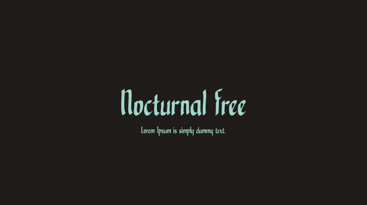 Nocturnal Free Font