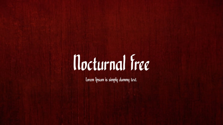 Nocturnal Free Font