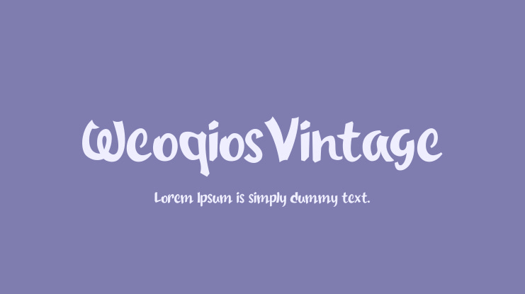 WeoqiosVintage Font
