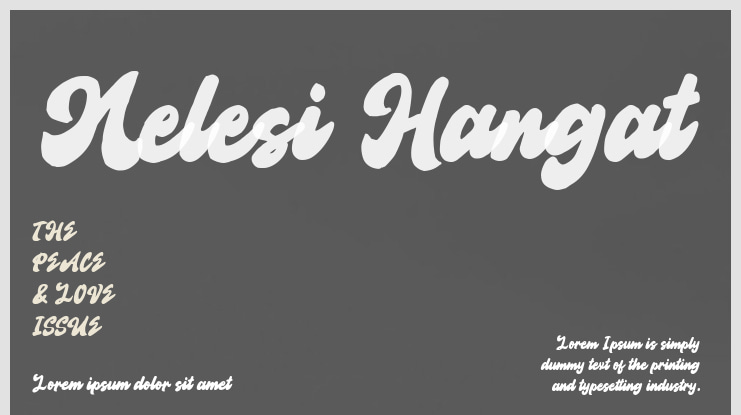 Nelesi Hangat Font