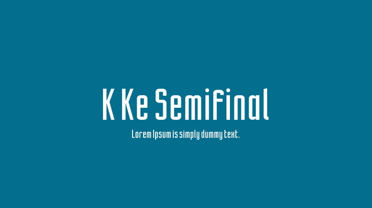 K Ke Semifinal Font