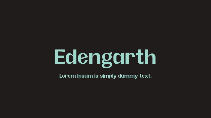 Edengarth Font