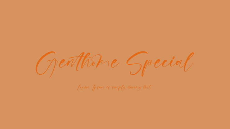 Genthome Special Font