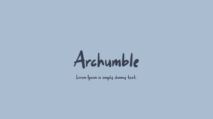Archumble Font