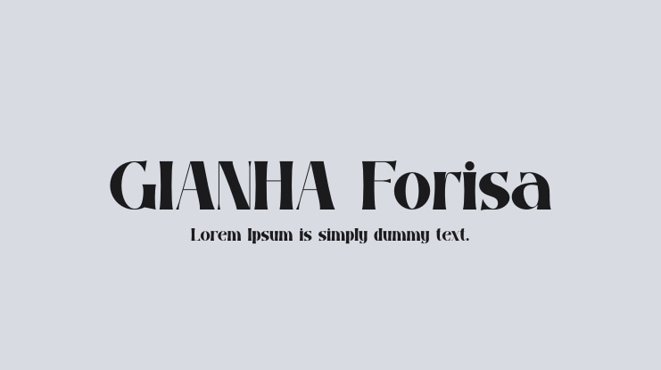 GIANHA Forisa Font Family