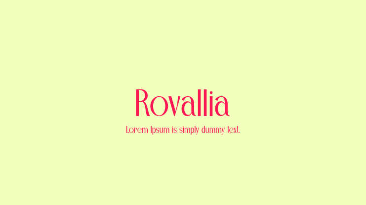 Rovallia Font Family