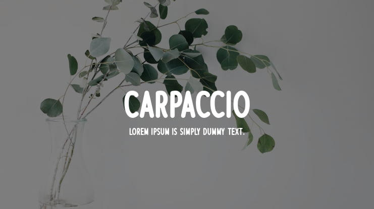 Carpaccio Font