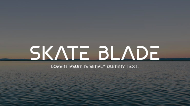 Skate blade Font Family