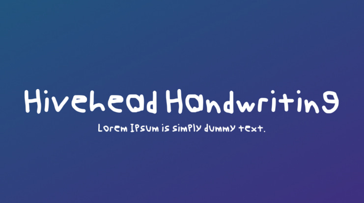 Hivehead Handwriting Font