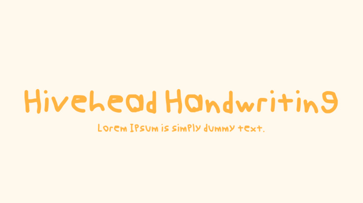 Hivehead Handwriting Font