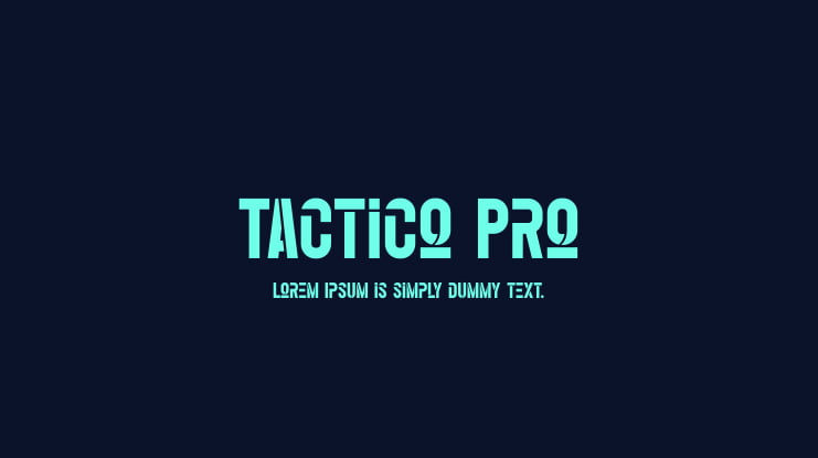 Tactico Pro Font