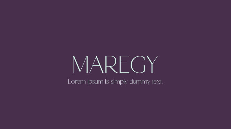 MAREGY Font