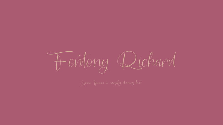 Fentony Richard Font
