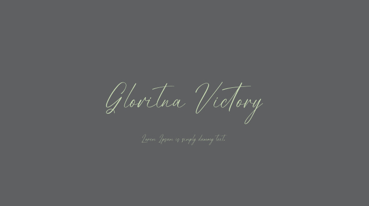 Gloritna Victory Font
