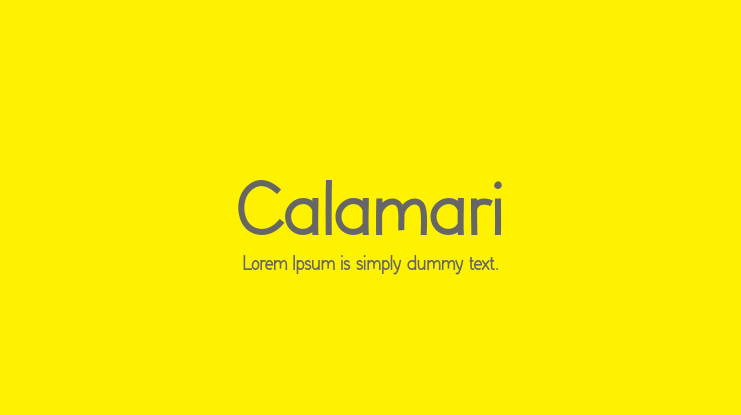 Calamari Font