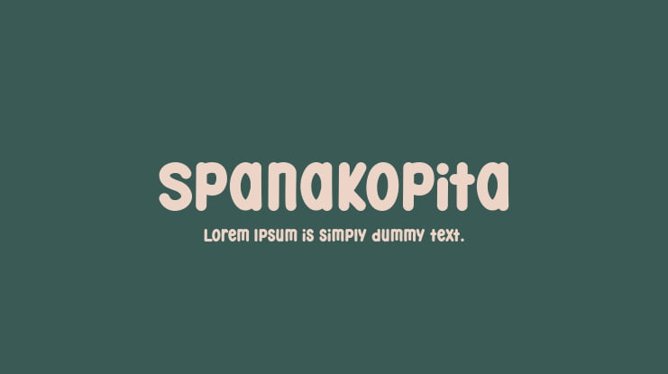 Spanakopita Font