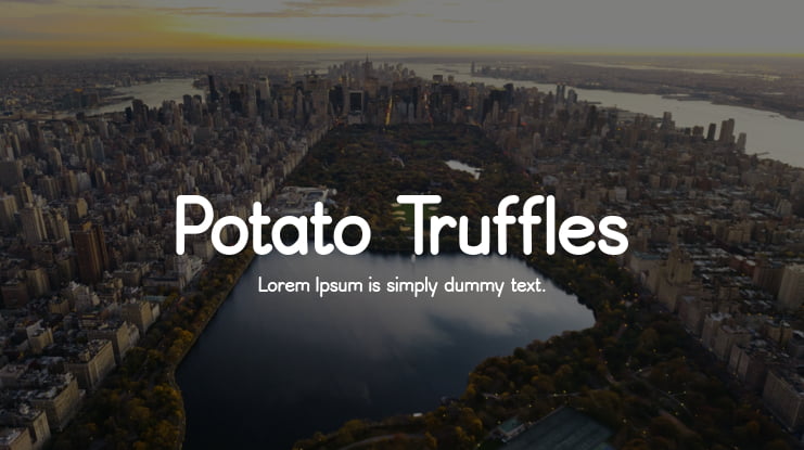 Potato Truffles Font