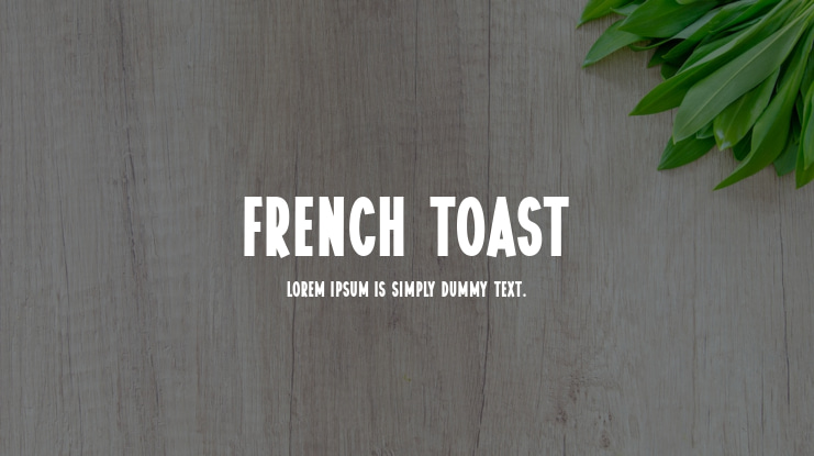 French Toast Font