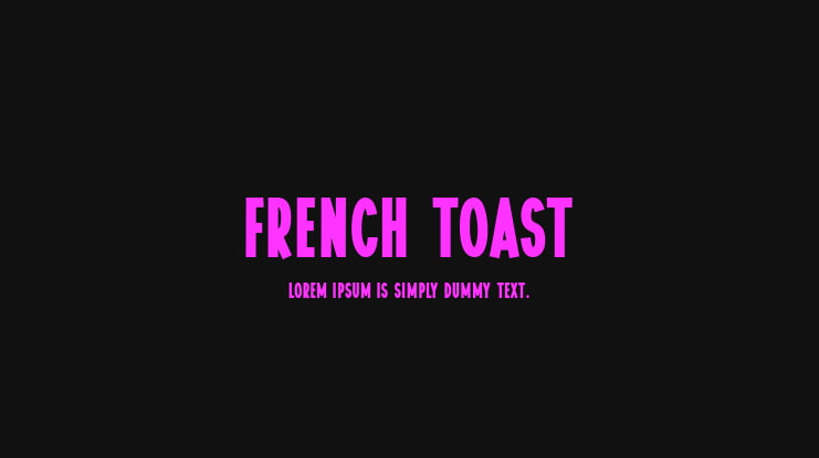 French Toast Font