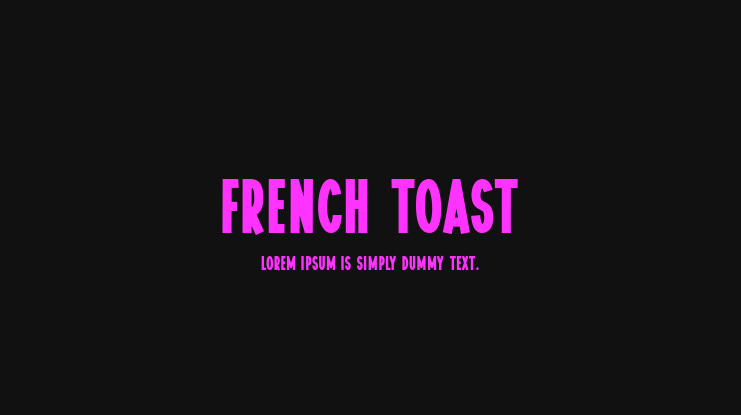 French Toast Font