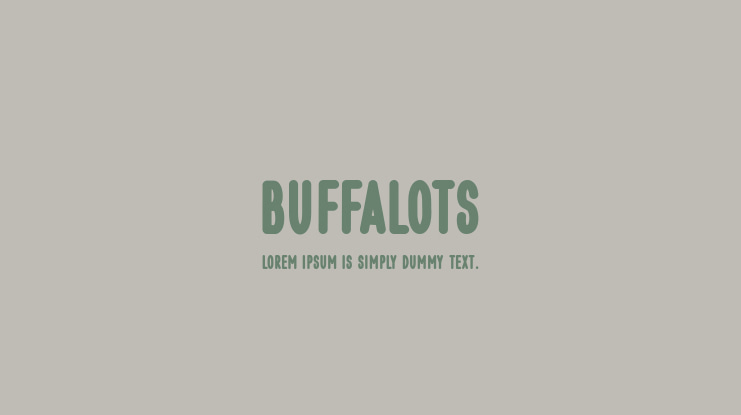 Buffalots Font