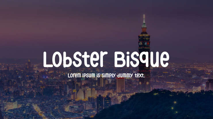 Lobster Bisque Font