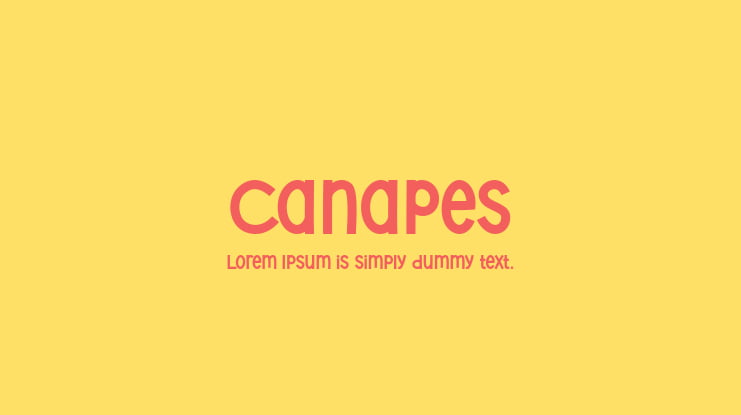 Canapes Font