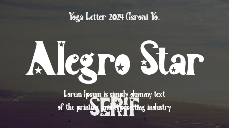 Alegro Star Font