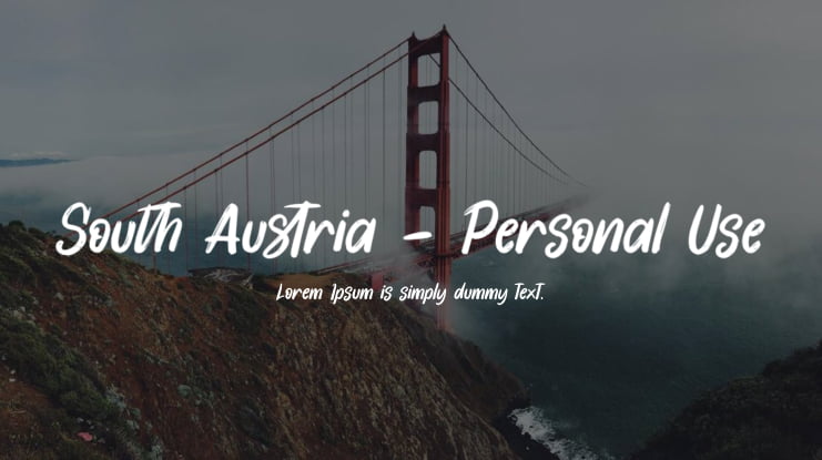 South Austria - Personal Use Font