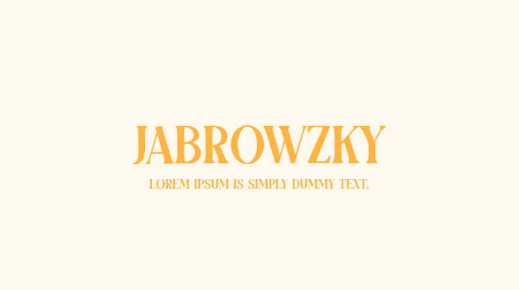 JABROWZKY Font