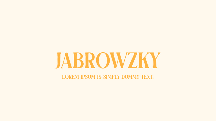 JABROWZKY Font