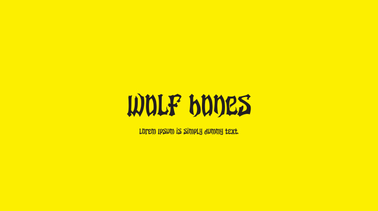 wolf bones Font