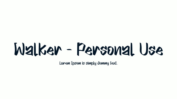 Walker - Personal Use Font