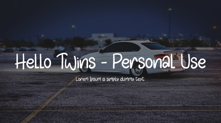 Hello Twins - Personal Use Font