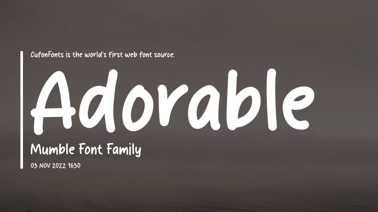 Adorable Mumble Font
