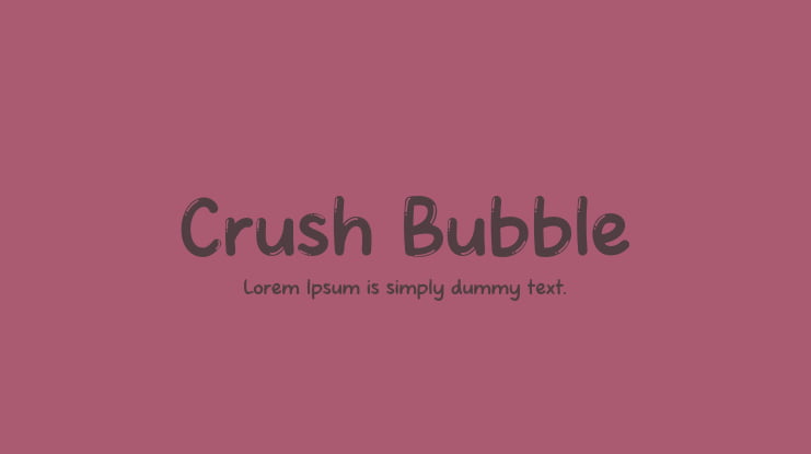 Crush Bubble Font