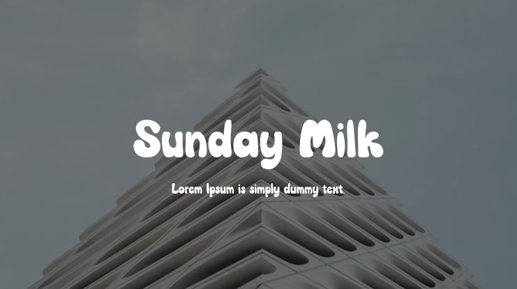 Sunday Milk Font Family