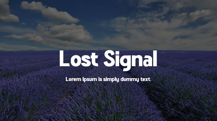 Lost Signal Font