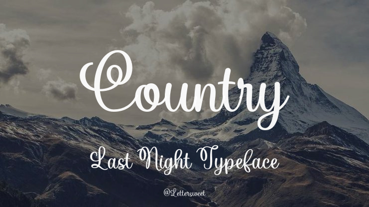 Country Last Night Font