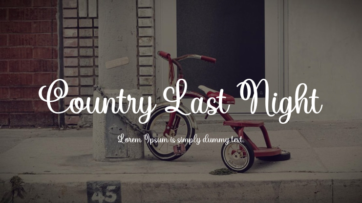Country Last Night Font