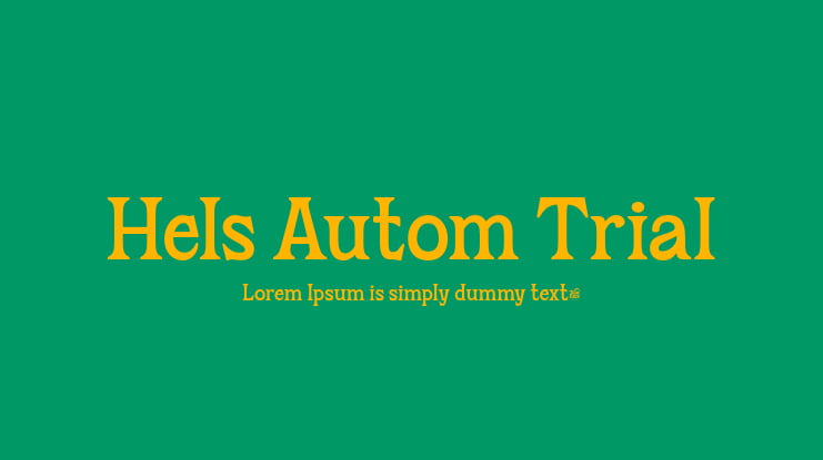 Hels Autom Trial Font