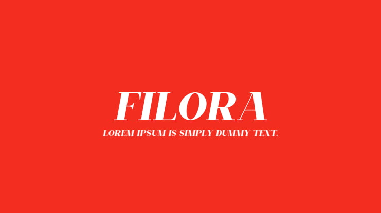 Filora Font Family