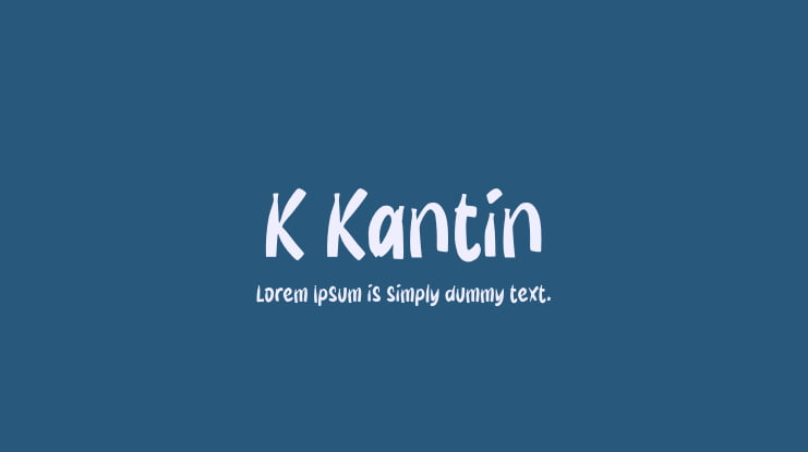 K Kantin Font