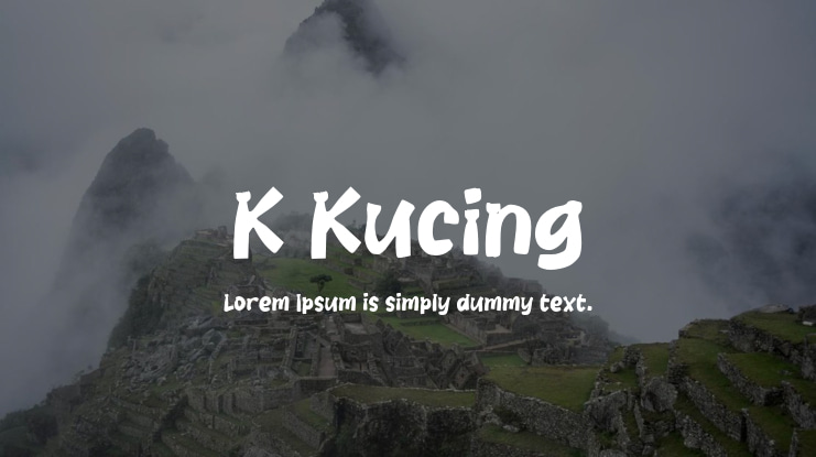 K Kucing Font